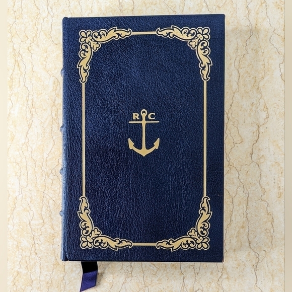 Vintage Robinson Crusoe Daniel Defoe Leather Bound Gilt Pages Book Decor - Picture 3 of 15